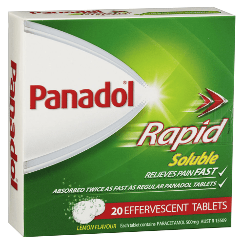 PANADOL - Rapid Soluble 500mg Paracetamol Effervescent Tablets - 20 Pack - Panadol - 1 - Health - ThePharmacy